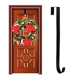 VORCOOL リースハンガー ドアに掛けるタイプ ペイントメタルブラックリースフック クリスマス/お祭り/リース/コート/タオル用