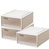 Fits フィッツケース 衣装ケース まとめ買い3個セット クローゼット用 ワイド M-53 カプチーノ