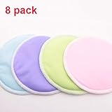 Mydio Set of 8 Nursing Pads,Bra pads,4 Colors Reusable Breast Pads, Washable Breast Pads- by Mydio