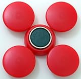 シンワ測定 強力カラーマグネット ヨーク付 直径25mm 赤 5コ入 スリーブパック 72057