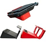 1個 Switch 2スタンド 3Dプリントブラケット Switch 2とドック専用 収納スタンド 小型キャビネット用 狭いスペースにも対応 底面開放型通気性 冷却ベース for NS-Switch2本体のプレイと充電コントローラーに対応 (レッド)