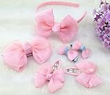 YISYO 　ヘアアクセサリー　髪飾り　ヘアセット　ギフトケース梱包（カチューシャ　ヘアクリップ　大きめ　　ミニ　　中）　誕生日　お祝い　プレゼント