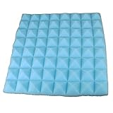 FUT(エフュ ト) 凹凸波型加工ブルー加工騒音対策・吸音対策・共鳴現象防止吸音材　部屋/工場/音楽計画に大人気防音材50*50*5cm2枚入れ