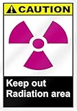 Keep Out Radiation Area Caution Sign - 10" wide x 14" tall [並行輸入品]