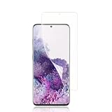【ガイド枠付き・簡単な貼り付け方】Galaxy S20 +5G/S20 PLUS ガラスフィルム 柔らかいTPU素材 指紋認証対応 剥がしにくい 気泡ゼロ 傷修復 ギャラクシーs 20 plus 用 保護フィルム 全面 保護 3D曲面 湾曲まで覆える/貼り付け簡単/高透過率/干渉しない【1枚 アンチグレア】