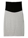 Angeliebe エンジェリーベ マタニティ ミモレ 丈 ポンチ タイト スカート 妊婦服 産前 産後 対応 裏地付 M ～ L グレー