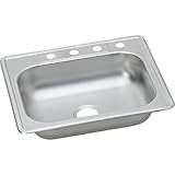 Elkay K125224 Dayton Kingsford 25-Inch by 22-Inch Stainless Steel Single Bowl Four-Hole Kitchen Sink