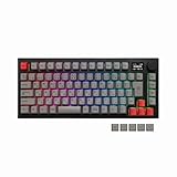 BAROCCOMiSTEL MD750 Delight JIS (日本語配列/GATERON G Pro 2.0 赤軸) 有線 USB 無線 Bluetooth/2.4Ghz 75%レイアウト 86キ― 黒色 PBT Gateron バックライトRGB搭載 1.2 インチ LCD モニター搭載 Nキーロールオーバー対応 【日本正規代理店製品】 ML-MD750D-J-RD/BK