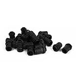 AD13 PG9柔軟なコルゲート管PAホースコネクター黒25Pcs