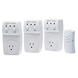 COOLEAD スーパースイッチ ワイヤレスリモート　リモコン 家庭用 USプラグ 電源タップ (コンセント3台セット)