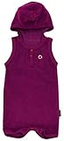 アンナニコラ パイル フード付袖なしボディショート 70cm パープル 4058 A30 日本製