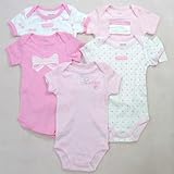 CalvinKlein（カルバンクライン）半袖ボデスーツ5枚セット3/6ヶ月（ピンク） [Baby Product]