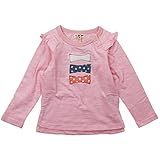 《秋冬春対応》 CHILD CHAMP(チャイルド チャンプ) スラブ天竺リボンアップリケT長袖シャツ 80cm/P NO.C-271026