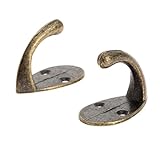 5枚入り ヴィンテージスタイル ハンガー フック　アンティーク調 壁掛け　衣服掛け　帽子掛け　アンティークブロンズ C108