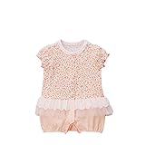 [ミキハウス] MIKIHOUSE 【ミキハウス(ベビー)】 チュールレースつき小花柄ショートオール (70cm・80cm) 42-1304-781 オレンジ 80cm
