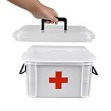 Dewel　救急箱　薬箱 　薬収納ケース 　両層　大容量　実用 (S)