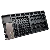 OUNONA リムーバブルバッテリーテスターバッテリーオーガナイザー収納ボックスケースホルダースロットラック付き98 AA AAA 9V CDタイプバッテリー（ブラック）