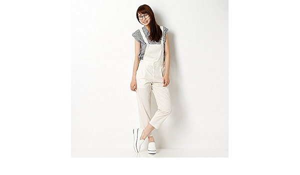 Amazon イーハイフンワールドギャラリー E Hyphen World Gallery サロペット ツイルサロペット 100アイボリー F パンツ 通販