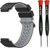 [Ponrio] GARMIN Foreathlete 235j 交換ベルト ガーミン 220J 230J 235 620J 630J 735XTJ ベルト garmin ベルト 腕時計 切替え バンド ソフト シリコン製 工具付き 6色 (グレー)