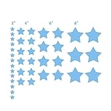 n. Sunforest 40ライトブルーStars Confettiビニール壁デカール取り外し可能なDIY飾りステッカー赤ちゃん保育園壁アート壁画