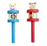 セットの2 Lovely CartoonベビーおもちゃサウンドおもちゃBaby Rattles (ランダムパターン)