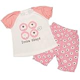 キッズパジャマ[enfant pur]女の子|女児|子供用羊|ひつじ柄半袖(パフスリーブ)パジャマ上下セット 120cm ピンク