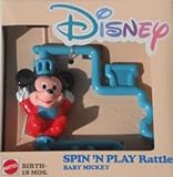 DISNEY SPIN'N PLAY Rattle BABY MICKEY by Disney