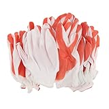 P Prettyia パームフィンガーコーティング　天然ゴム　グローブ　作業用手袋　天然ゴム　ゴム付き手袋　約200mm