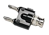 Fluke BP881 BNC to Male Double Stacking Banana Plug, Nickel-Plated Finish, 122 Degree F Temperature 