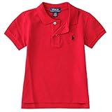 ポロ ラルフローレン キッズ 半袖 ポロシャツ ショートスリーブ Stretch Cotton polo shirt 子供服 （サイズ：2T、カラー：Red/boy） Polo Ralph Laure