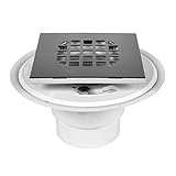 High Quality 42398 PVC Shower Drain with Square Rubbed Bronze Snap-Tite Strainer