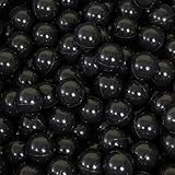 100個 カラーボール 7色 直径約5.5cm/7cm/8cm 収納ネットセット マカロンポポロボール こども園 ボールプール プレゼントおもちゃ (ブラック,5.5cm)