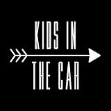 kids in car カッティング ステッカー Sサイズ ホワイト 白