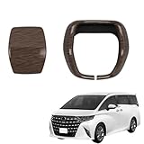 EopTatoo 新型 アルファード ヴェルファイア 40系に対応 専用 シフトノブカバーシフトレバーカバー カスタムパーツ アクセサリー 室内装グッズ (ストレート式シフトレバー用 木目調)