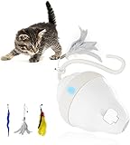 猫おもちゃ電動 猫じゃらし LEDライト モード調整可能 羽棒鈴付き USB充電式 猫 おもちゃ ネコ 電動猫用おもちゃ 動くおもちゃ ねこ