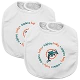 Baby Fanatic Team Color Bibs, Miami Dolphins, 2-Count by Baby Fanatic [並行輸入品]