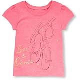 THE CHILDREN'S PLACE(ザ・チルドレンズプレイス) バレエシューズグリッターグラフィックティ トップス半袖Tシャツ 12～18ヶ月【並行輸入】