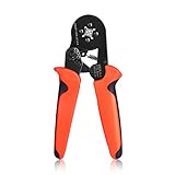 Elitlife　プロ用　圧着プライヤー　圧着ペンチ　エンドスリーブ 四角形状 圧着範囲0.25-6.0mm² 長さ175mm　AWG23-10 圧着工具　精密圧着ペンチ 万能電工ペンチ HSC8 6