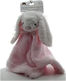 Blankets and Beyond Pink & White Bunny Baby Security Blanket Plush [並行輸入品]