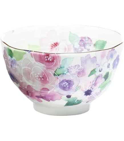 Amazon｜セラミック藍 花あわせ 飯碗湯呑 バラ 若狭塗り箸付 02592