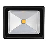 LEDMO 50W LED Flood Lights, Waterproof IP65, Warm White, 3000K, 4500lm, 250W Halogen Equivalent, Sec