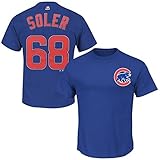 ホルヘ・ソラーシカゴ・カブスMLBマジェスティックBoy 'sブルーPlayer Name & NumberジャージーTシャツ M ブルー