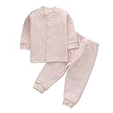 子供/赤ちゃんの服 カジュアルな下着 色綿の服　冬　カラードコットン　暖かい2017 - 2点セット（ピンク）