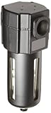 Dixon F74G-6A Norgren Series Semi Automatic Drain Airline Filter with Guard, Transparent Bowl, 1/2 S
