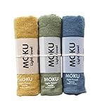 【ギフトBOX入り】 MOKU ＜60275-90＞ フェイスタオル Mサイズ3本ギフトセット (イエロー・グリーン・ターコイズブルー）