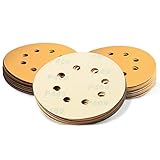 SPEEDWOX サンディングペーパー サンドペーパー 50枚 粒度 #400 穴あり マジック式 紙やすり φ125mm セット 研磨 サンダー用 丸型 ディスク エアーサンダー丸パッド 木工用 吸じんランダムアクションサンダー用 ミニルーター用 交換パーツ