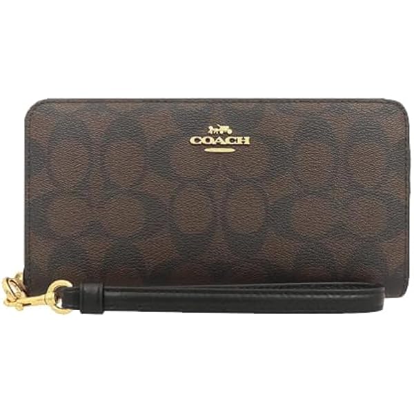長財布 シグネチャー ストラップ付き長財布 レディース長財布 コーチ 長財布 財布 レディース シグネチャー アコーディオン