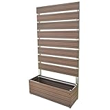 スタイリッシュフェンス1890withプランター（1800×900mm アーバン【溝あり】 ブラウン）人工木 目隠しフェンス 旭興進株式会社 JJ PROHOME ガーデニング DIY