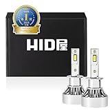 HID屋 H1 LED ヘッドライト 49600cd(カンデラ) 爆光 ホワイト 車検対応 12V 24V 2本1セット Mシリーズ プレミアム