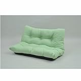 JKプラン 国産（日本製）ジャンボラブソファ ローソファなら7色から選べるリクライニングラブソファー 幅120cm グリーン zsy-ytr120-gn